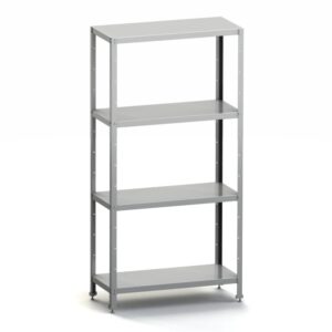 Стеллаж кухонный 1200*600*1600 мм., 4 сплошные полки нерж., стойки нерж., разборный MGsteel /1/