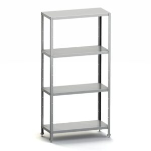 Стеллаж кухонный  600*400*1600 мм., 4 сплошные полки нерж., стойки нерж., разборный MGsteel /1/