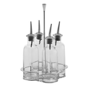 Набор для масла (4 бутылки) 200мл на подставке, Narin