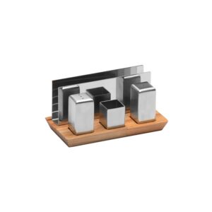 Набор соль/перец (4 предмета) 13,5*16,5см на подставке, сатин, Narin