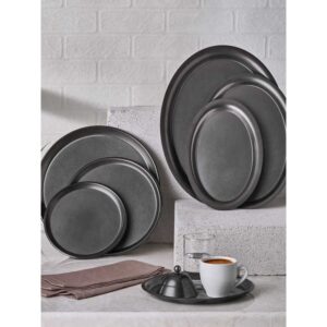 Блюдо овальное 31*23см, ретро черный, Narin