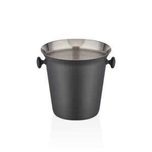 Ведро для льда 15см, H15см, матовый черный, Narin