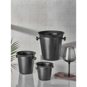 Ведро для льда 15см, H15см, ретро черный, Narin