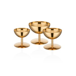 Емкость для подачи мороженного 9,5см, H8см, золото, Narin