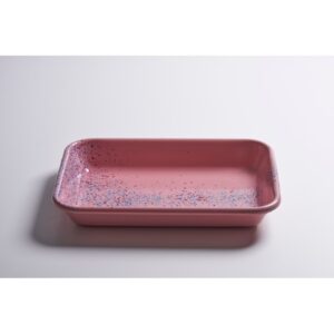 Блюдо прямоугольное 26*18*4см, розовый, Flow Fest, Kapka