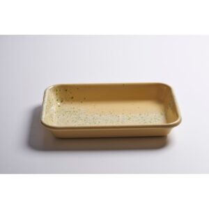 Блюдо прямоугольное 26*18*4см, желтый, Flow Fest, Kapka