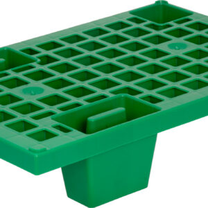 Паллет 600*400*130 мм. перфорированный, на ножках, зеленый /1/50/200/