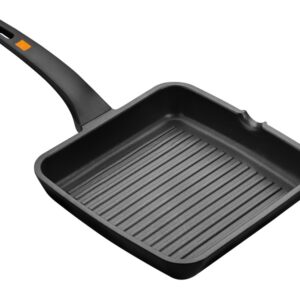 Сковорода 22*22 см. h=4,5 см. 1,30 л  алюм. рифлен. с антиприг. покрыт. (индукция) Efficient BRA&Monix /1/