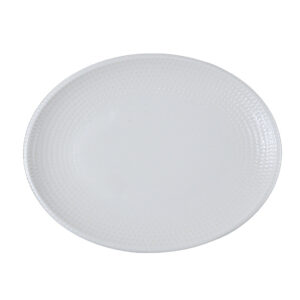 Блюдо овальное 250*190 мм. Белый Пьюре Дот, форма Мув Bonna /1/12/756/