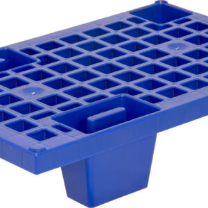 Паллет 600*400*130 мм. перфорированный, на ножках, синий /1/50/200/