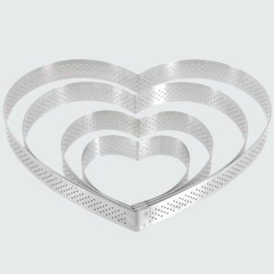 Форма кондитерская "Сердце" d=18 см. 400 мл. перфорир. нерж. De Buyer /1/