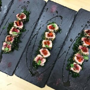 Блюдо для подачи прямоуг. 26,5*16,2 см. h=1,9 см. (GN1/4) черное, сланец APS /1/12/