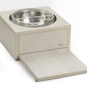 Подставка с охлажд. с выдвижной полкой 32*32*16,5 см. дерево, белый Pinti /1/