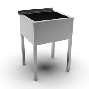 Ванна моечная односекц. 600*600*870 мм. (510*450*300 мм.) с бортом, сварная нерж. MGsteel /1/