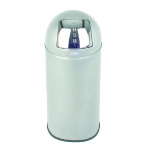 Урна 40 л. h= 74 см. пласт. с пруж. крышкой матовый серый металлик Probbax  /1/