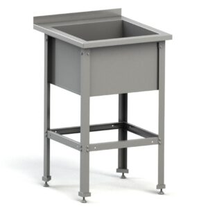 Ванна моечная односекц. 600*600*870 мм. (510*450*300 мм.) с бортом, разборная нерж. MGsteel /1/