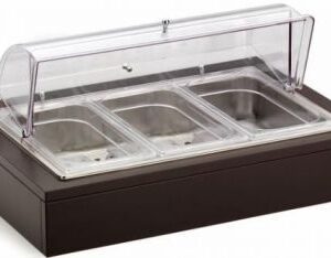 Подставка, GN1/3 3 шт. с охлаждением, крышка нерж. Pinti /1/ Под заказ