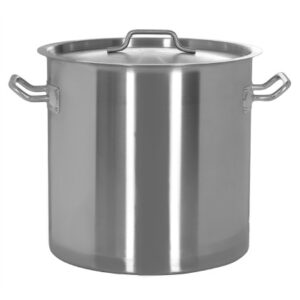 Котел 20 л. нерж. d=30 см. h=30 см. тройное дно с крышк.(индукция) /1/