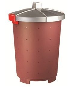 Бак пищевой 45 л. 42*57 см. п/п бордовый /1/5/