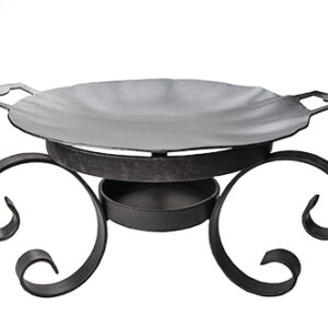 Набор для подачи Саджа сковорода d=30 см. углерод. сталь + подставка h=16 см. Тунис /1/