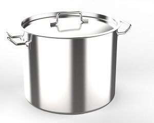 Котел 40 л. нерж. d=40 см. h=32,5 см. тройное дно с крышк. (индукция) MGsteel /1/