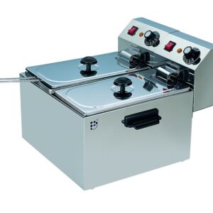 Фритюрница 2-секционная, 4 л.+ 4 л. 435*455*305 мм. нерж /1/