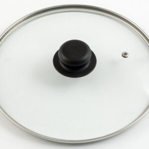 Крышка d=24 см. стекл. с ручкой метал/обод низ. /1/20/