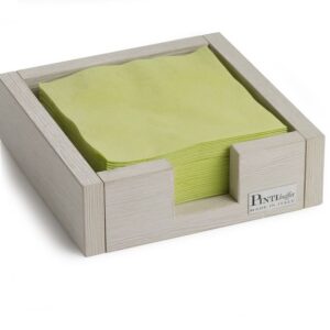 Салфетница 21,5*21,5*6,5 см. горизонтальная, дерево, белый Pinti /1/