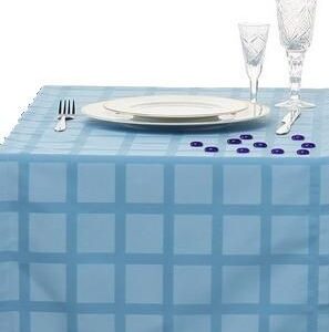 Скатерть 145*250 см. голубая клетка /3/ Под заказ