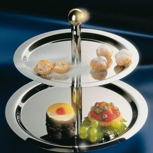 Этажерка 2-х ярусная d=32/38 см. h=32 см. нерж. APS /1/