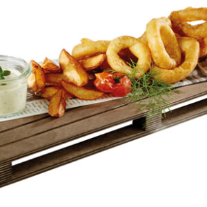 Доска для подачи прямоуг. 400*150*30 мм. Паллета темное дерево APS /1/40/