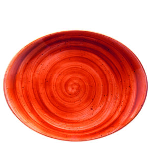 Блюдо овальное 360*280 мм. Терракота, форма Мув Bonna /1/6/348/