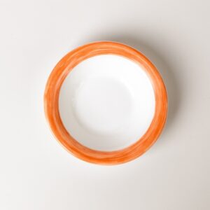 Блюдце d=120 мм. 110 мл. для десерта глубокое оранж. край  Браш /1/6/