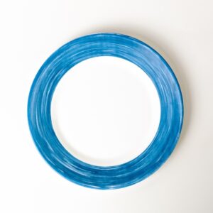 Тарелка d=254 мм. синий край Браш (P3946) /1/6/24/