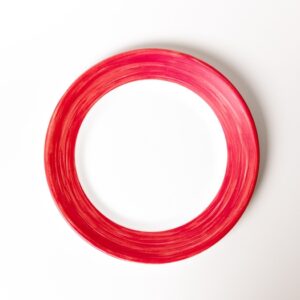 Тарелка d=254 мм. вишневый край Браш (P3947) /1/6/24/