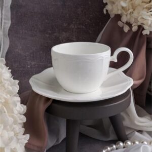 Чашка 220 мл, 12,5x8,8 см h 6,3 см, фарфор, Grazia