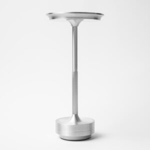 Лампа настольная d=13 см. h=27,5 см. 3 цвета, сенсорная регулировка яркости, алюм., серебристая LED HIGH-TECH MGline /1/20/ АКЦИЯ