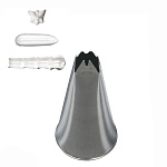 Насадка кондитер. "Бабочка" d=18/6 мм. нерж. (BN071) /1/