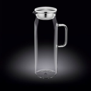 Кувшин 1,5 л. d=90 мм. h=285 мм. с крышкой + сетка нерж Термостекло Wilmax /1/18/