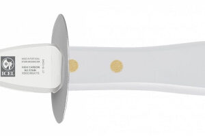 Нож для устриц и колки льда 50/155 мм. с ограничителем, ручка белая Icel /1/6/