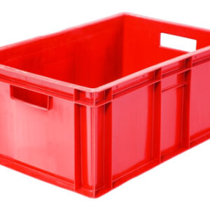 Ящик 600*400*250 мм. для мяса прямой сплошной, красный (крышка 76402) /1/36/