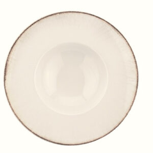 Тарелка для пасты d=280 мм.  400 мл. Ретро коричневый край, форма Банкет Bonna /1/6/396