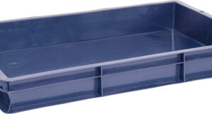 Контейнер для теста 600*400* 75 мм. (-18/+50°C) прямой, сплошной, синий, полиэтилен (крышка 55801) /1/128/