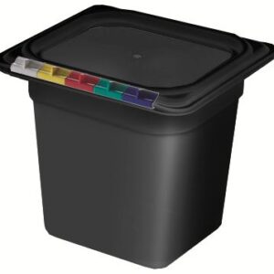 Гастроемкость 1/6 h=150 мм. 2,2 л. п/п черная /1/8/