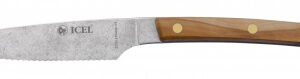 Нож для стейка 110/235 мм. 18/0  2,5 мм. состаренный ручка оливковое дерево Icel /1/6/