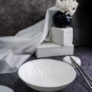 Салатник 850 мл, d 19,5 см h 6 см, костяной фарфор, Origami