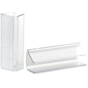 Зажим для скатерти 15-20 мм, прозрачный пластик с липучкой