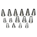 Набор кондитерских насадок 15 шт нерж. для кремовых роз и пионов /1/