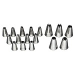 Набор кондитерских насадок 18 шт нерж. для декора капкейков /1/