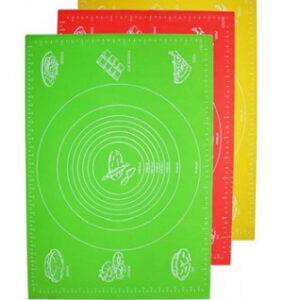 Коврик для выпечки 64*45 см. силиконовый со шкалой цвет в ассорт. /1/50/